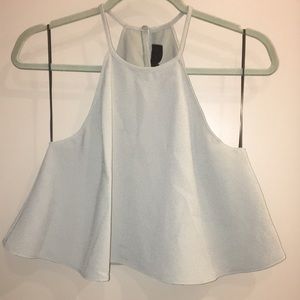 Light sage green Kendall + Kylie crop top